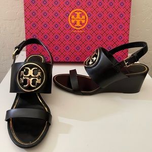 Tory Burch Metal Miller 65mm wide wedge sandal